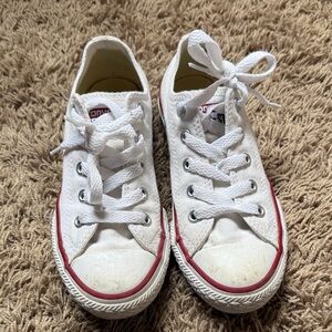 Converse Kids White and Red Sneakers